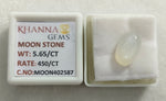 Load image into Gallery viewer, 5.65/CT Moon Stone with Govt. Lab Certificate (450)