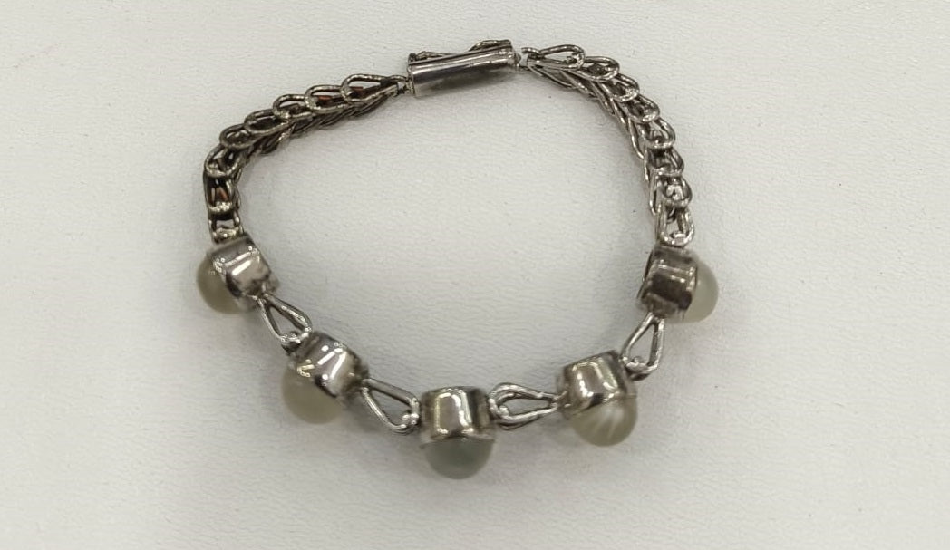 23.00/GM MOONSTONE SILVER BRACELET (525)