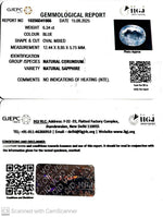 Load image into Gallery viewer, 6.34/CT Natural Blue Sapphire with Govt Lab Certificate (12210)