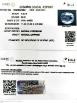 Load image into Gallery viewer, 4.95/CT Natural Blue Sapphire with Govt Lab Certificate (12210)