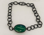 Load image into Gallery viewer, 23.10/GM ONYX SILVER BRACELET (525)