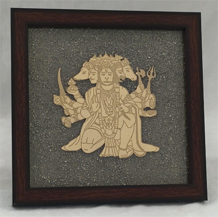 PANCH MUKHI BALAJI PYRITE YANTRA FRAME