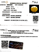 Load image into Gallery viewer, 4.03/CT Natural Yellow Sapphire With Govt Lab Certificate (4551)