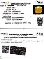 Load image into Gallery viewer, 4.80/CT Natural Yellow Sapphire With Govt Lab Certificate (6771)