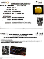 Load image into Gallery viewer, 5.58/CT Natural Yellow Sapphire With Govt Lab Certificate (2331)