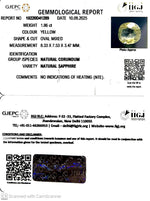 Load image into Gallery viewer, 1.86/CT Natural Yellow Sapphire With Govt Lab Certificate (23310)