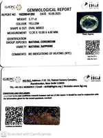 Load image into Gallery viewer, 5.77/CT Natural Yellow Sapphire With Govt Lab Certificate (34410)
