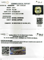 Load image into Gallery viewer, 3.04/CT Natural Yellow Sapphire With Govt Lab Certificate (23310)