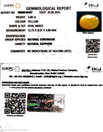 Load image into Gallery viewer, 5.68/CT Natural Yellow Sapphire With Govt Lab Certificate (2331)