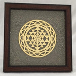 Load image into Gallery viewer, SHREE YANTRA PYRITE PLATE FRAME