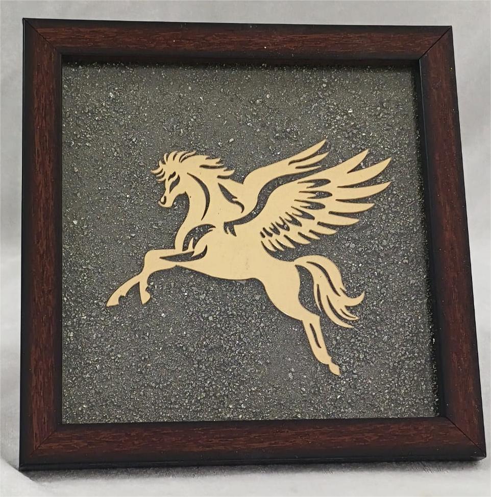 FLYING HORSE ON RAW PYRITE