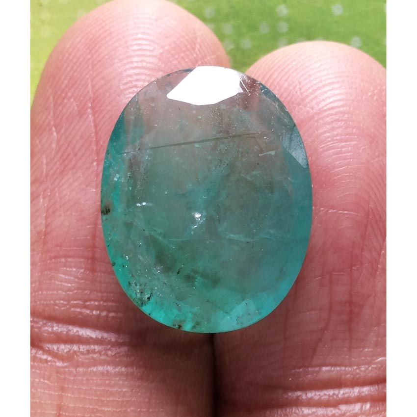 9.9/CT Natural Panna Stone with Govt. Lab Certificate (12210)