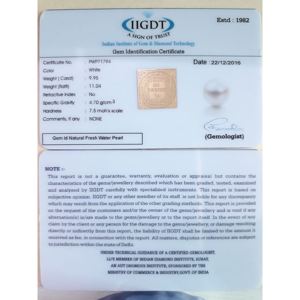 9.95/CT Natural Fresh Water Pearl