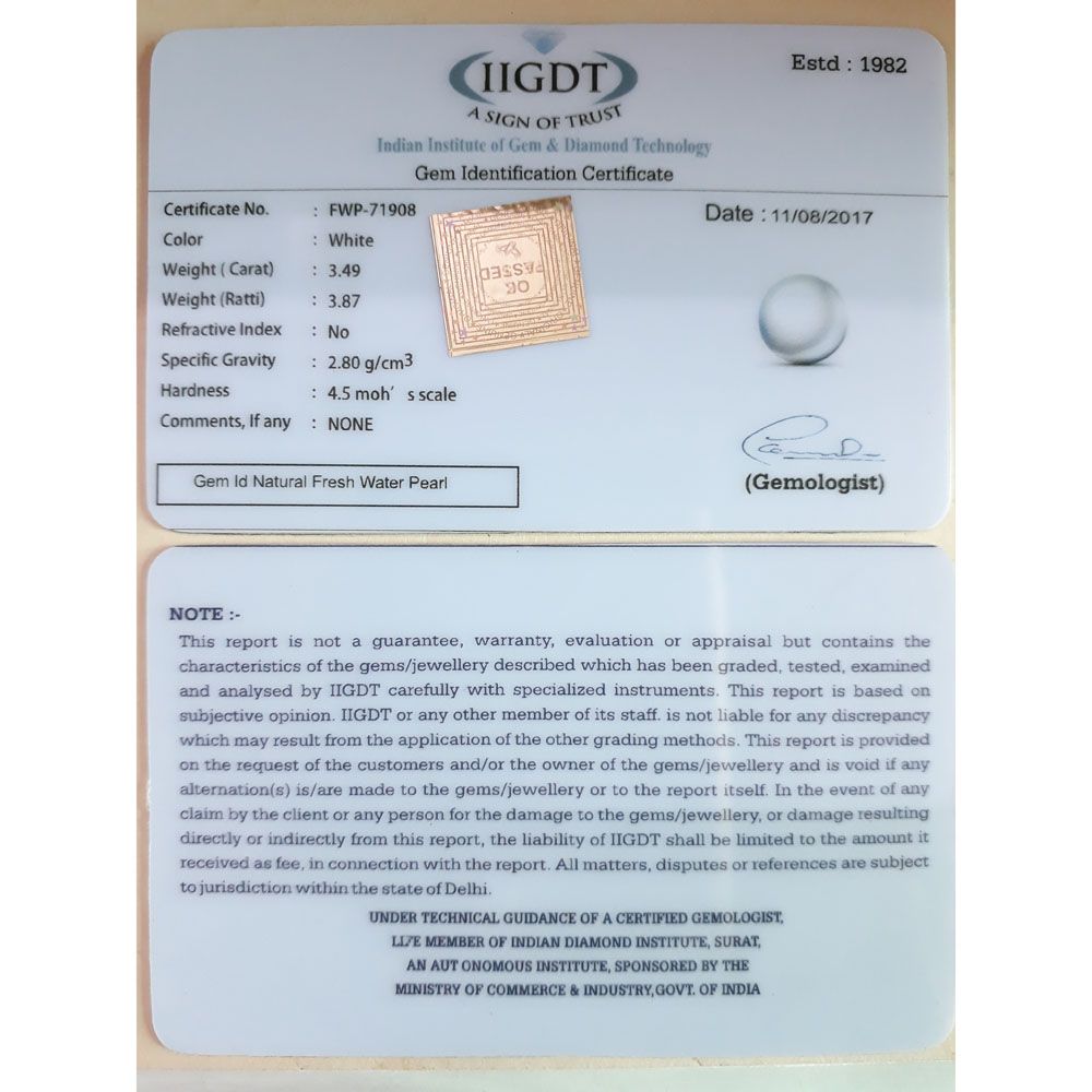 3.49/CT NATURAL FRESH WATER PEARL