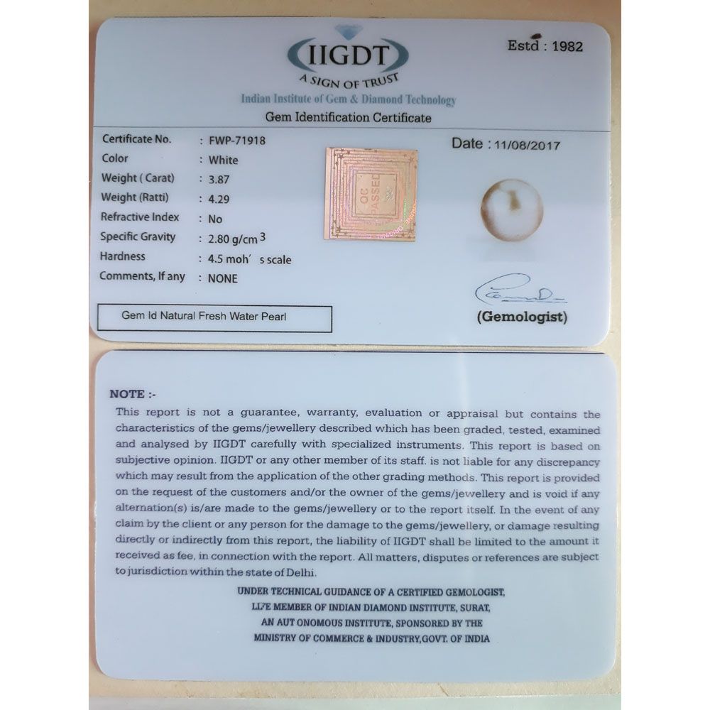 3.87/CT Natural Fresh Water Pearl