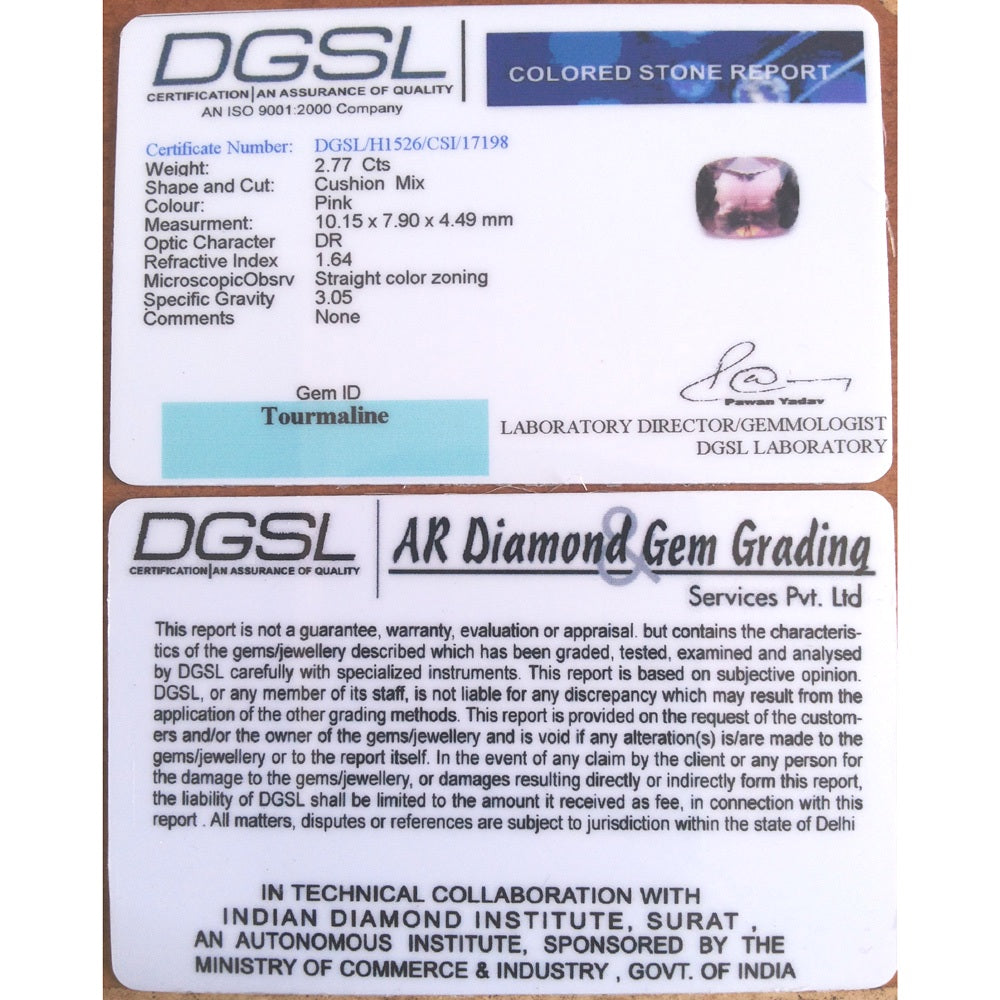 2.77/CT Natural Tourmaline Gemstone