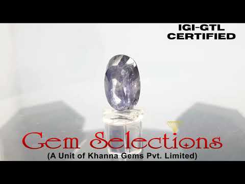 7.03 Ratti Natural Iolite with Govt. Lab Certificate-(1100)