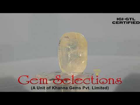 4.02/CT Natural Ceylonese Yellow Sapphire with Govt Lab Certificate (4551)