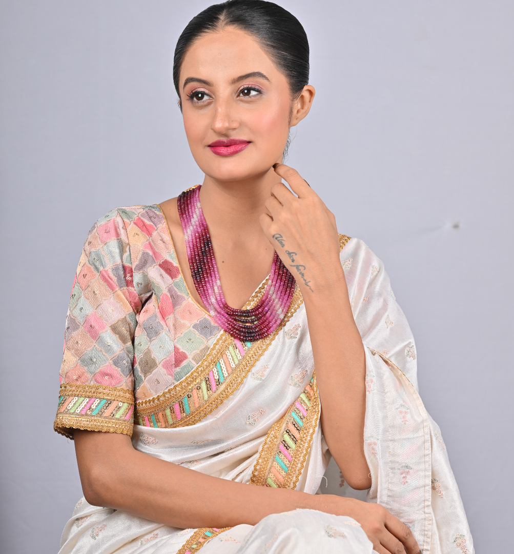 RUBY BEADS MIX SEVEN LAYER MALA