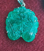 Load image into Gallery viewer, Silver Pendant of Natural Indian Jade Stone-2250