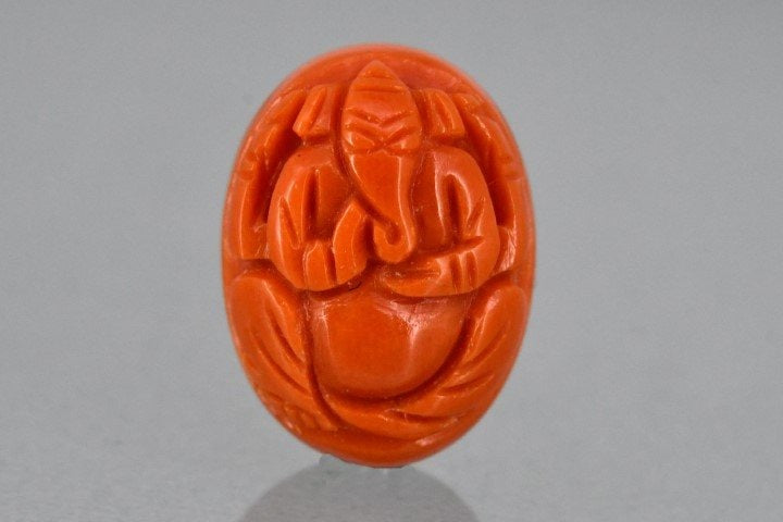 12.65/Carat Natural Ganesh JI Japanese Red Coral-9200