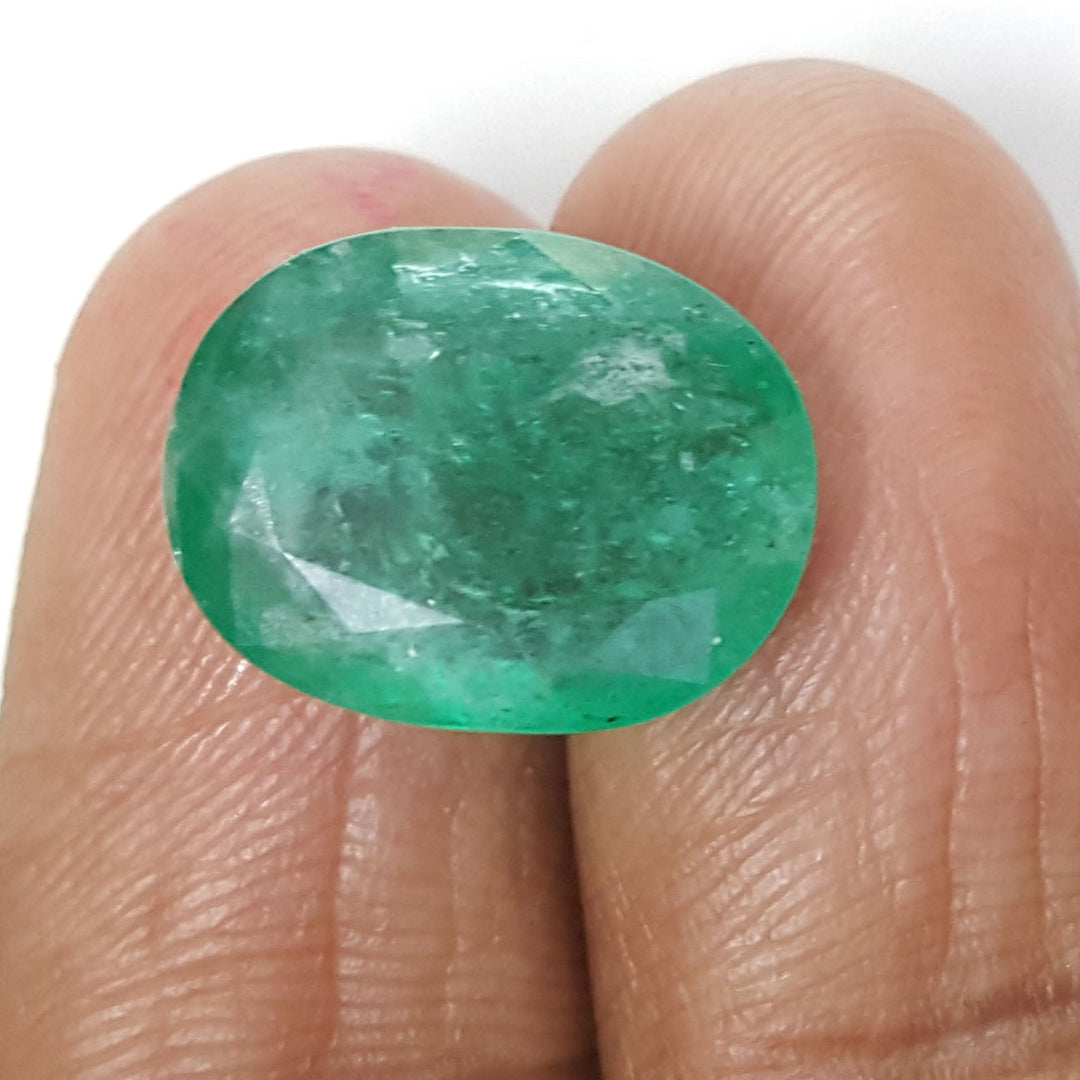 8.58 Ratti Natural Panna Stone With Govt. Lab Certificate (23310)