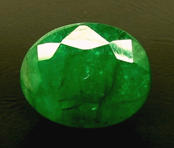 6.74/CT Natural Panna Stone with Govt. Lab Certificate (8991)