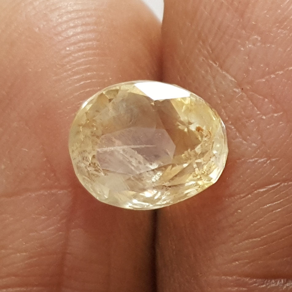 4.33/CT Natural Yellow Sapphire With Govt Lab Certificate-YELSA9U