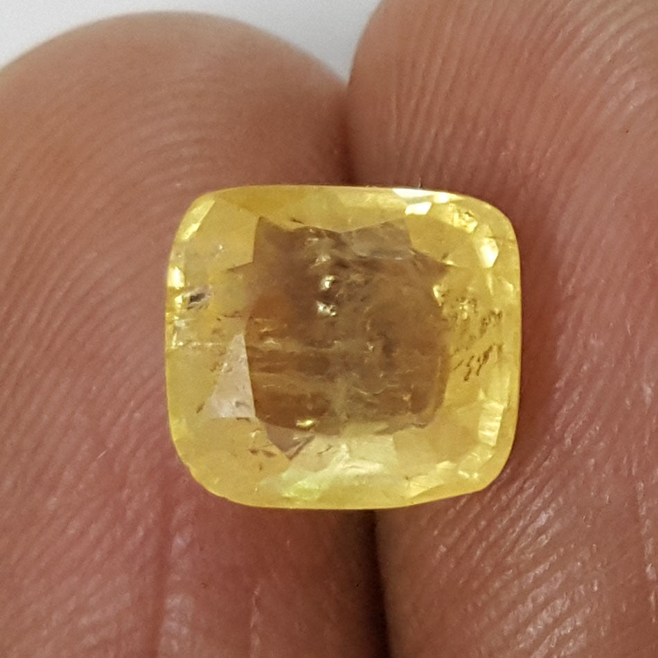 4.03/CT Natural Yellow Sapphire with Govt Lab Certificate-YELSA9U