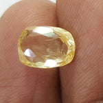 Load image into Gallery viewer, 3.50/CT Natural Yellow Sapphire with Govt Lab Certificate-YELSA9W