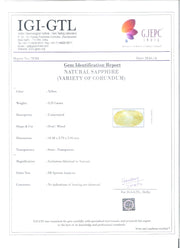 3.61 Ratti Natural yellow sapphire with Govt Lab Certificate