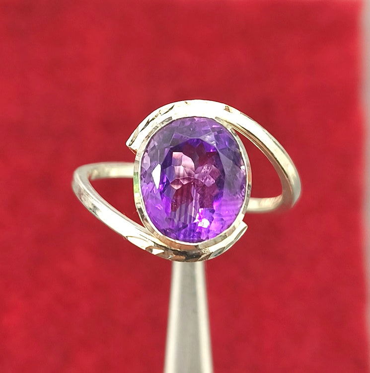 SILVER RING FOR ZODIAC SIGN CAPRICORN AND AQUARIUS FOR GIRL