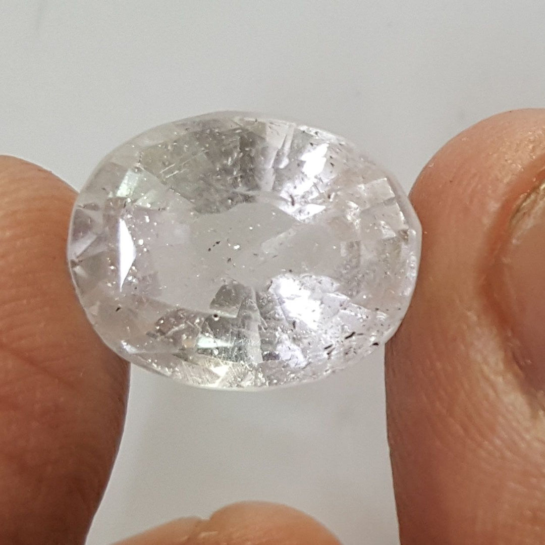 12.72 Ratti Natural White Topaz with Govt Lab Certificate - (1665)